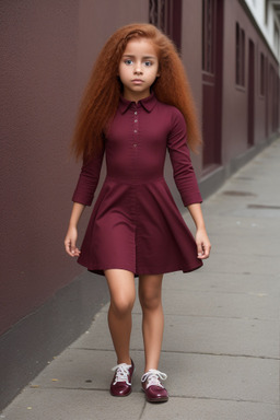 Ecuadorian child girl with  ginger hair