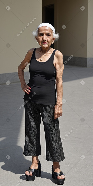 Omani elderly female with  black hair