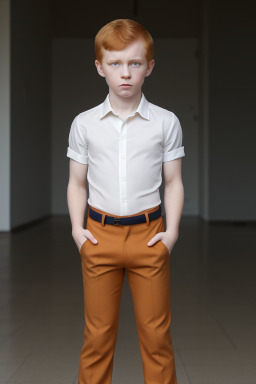 Russian child boy with  ginger hair