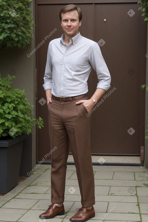 Dutch adult male with  brown hair