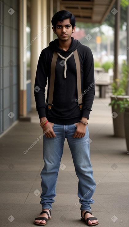 Sri lankan young adult male with  black hair