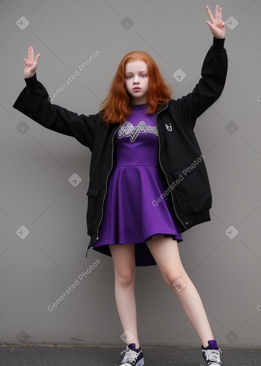 Teenager girl with  ginger hair