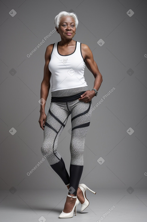 Togolese elderly female with  white hair