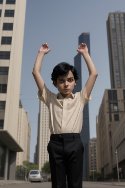 Child boy with  black hair