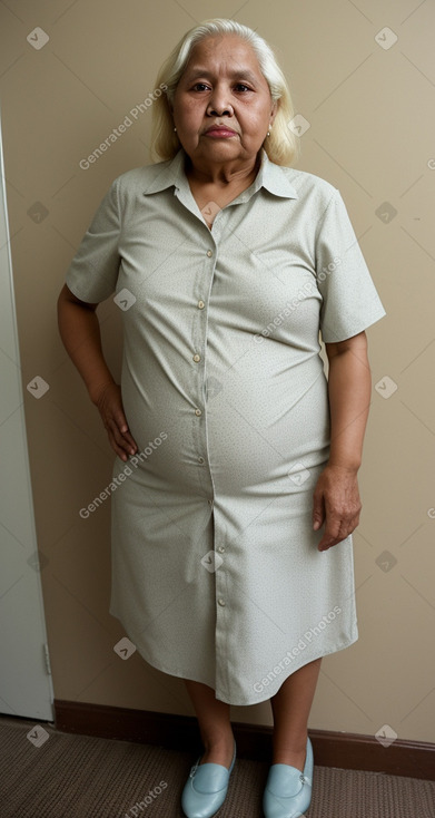 Guatemalan elderly female with  blonde hair