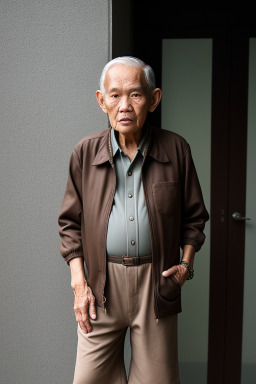 Indonesian elderly male with  brown hair