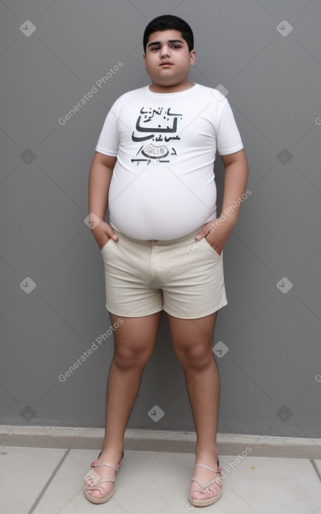 Arab teenager boy with  white hair