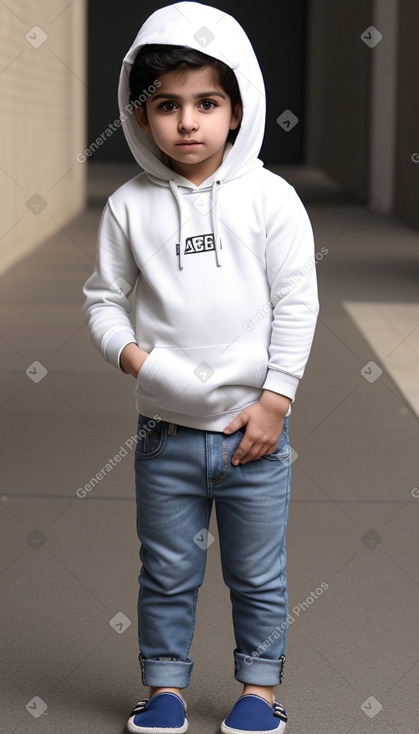 Iranian infant boy with  white hair