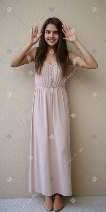 Brazilian young adult female with  brown hair