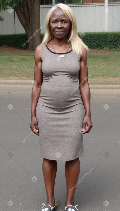 Zimbabwean elderly female with  blonde hair