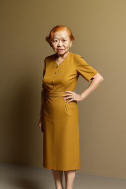 Filipino elderly female with  ginger hair