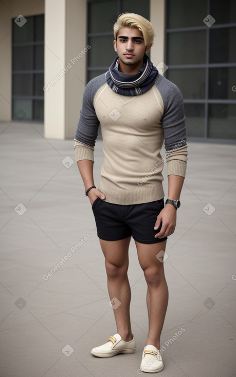 Iraqi young adult male with  blonde hair