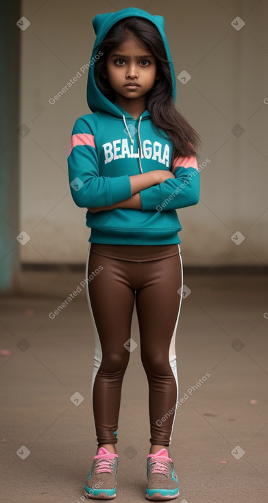 Bangladeshi child girl with  brown hair