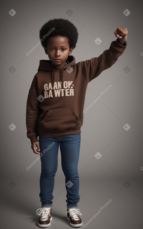 Child non-binary with  brown hair