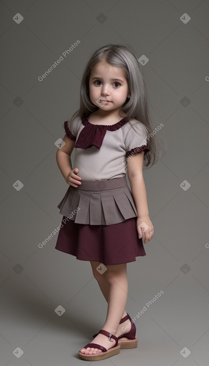 Uruguayan infant girl with  gray hair