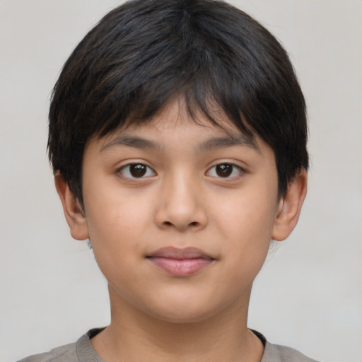Neutral asian young-adult male with short  brown hair and brown eyes