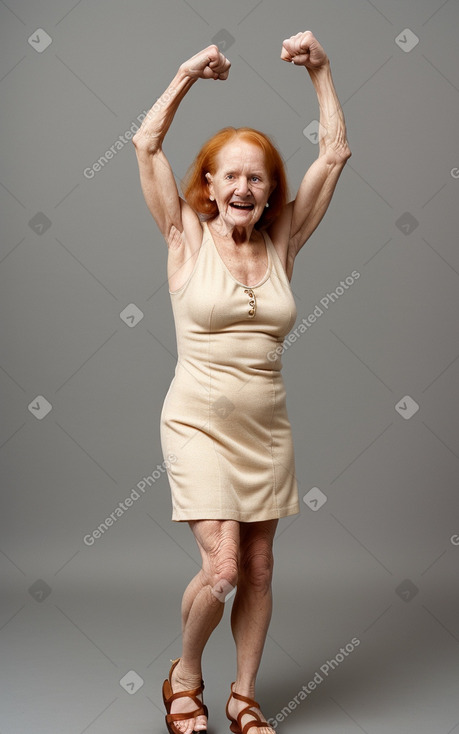 Caucasian elderly female with  ginger hair