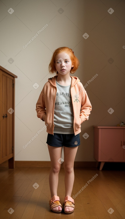 Child girl with  ginger hair