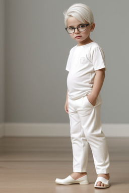 Brazilian infant boy with  white hair