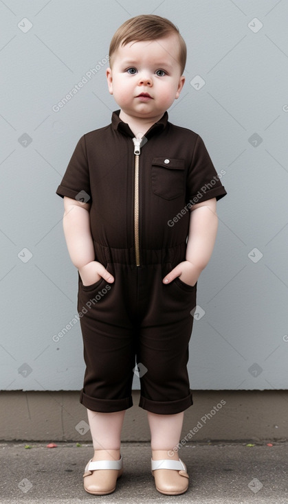 Estonian infant boy with  brown hair