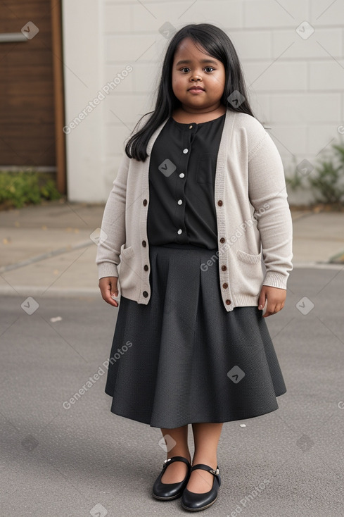 Child female with  black hair