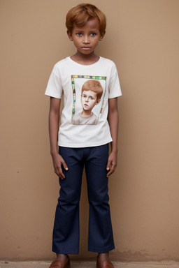 Malian child boy with  ginger hair