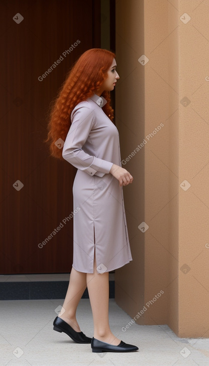 Qatari 45 years female with  ginger hair