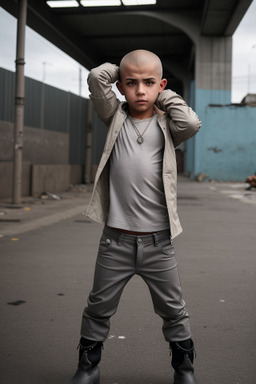 Venezuelan child boy with  gray hair