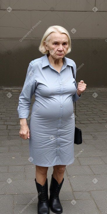 Slovak elderly female with  blonde hair