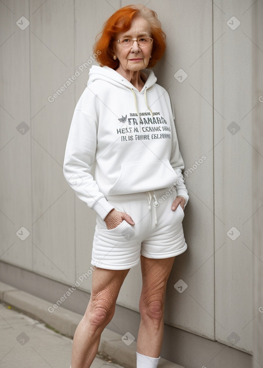 Canadian elderly female with  ginger hair