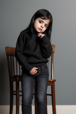 Iranian infant girl with  black hair