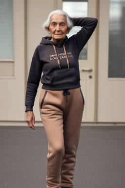 Elderly female with  brown hair