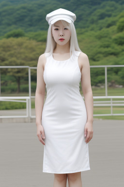 Korean adult female with  white hair