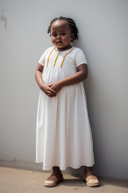 Ethiopian child girl with  white hair