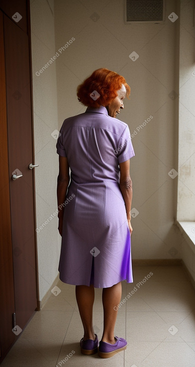 Ethiopian elderly female with  ginger hair