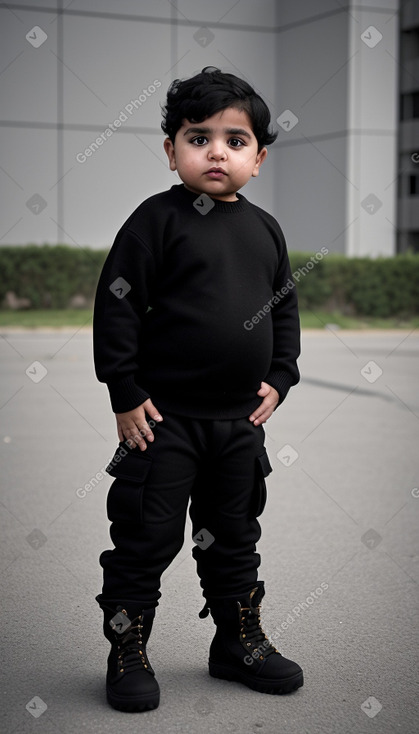 Emirati infant boy with  black hair