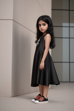 Kuwaiti child female with  black hair