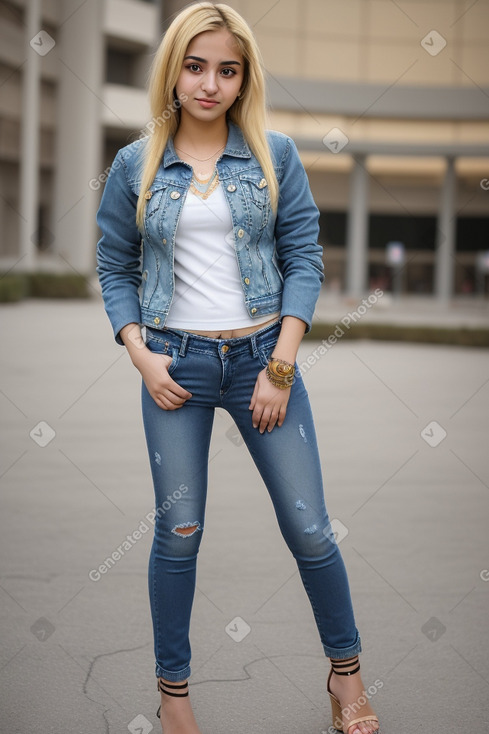 Egyptian young adult female with  blonde hair