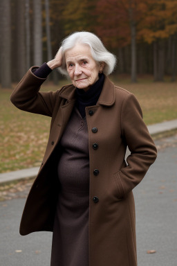 Swedish elderly female with  brown hair