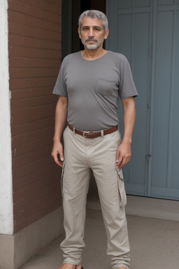 Uruguayan 45 years male with  gray hair