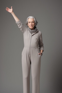 Adult non-binary with  gray hair