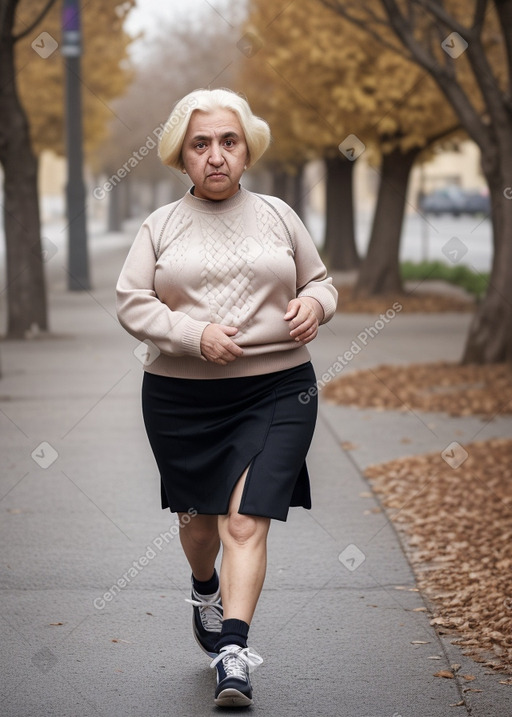 Azerbaijani elderly female with  blonde hair