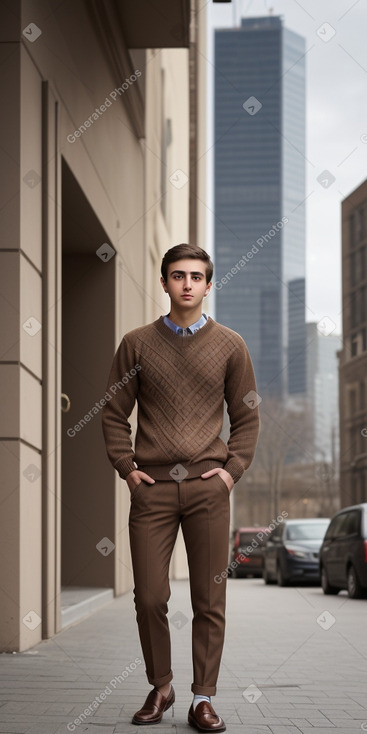 Armenian young adult male with  brown hair