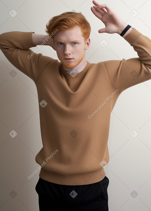 French young adult male with  ginger hair