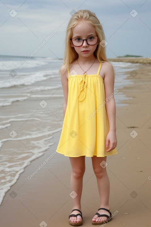 Child female with  blonde hair