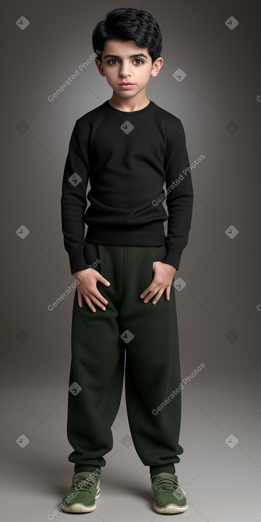 Iraqi child boy with  black hair