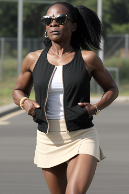 Zimbabwean middle-aged female with  black hair