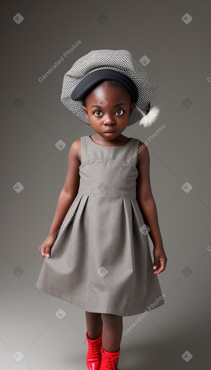 Nigerian child girl with  gray hair