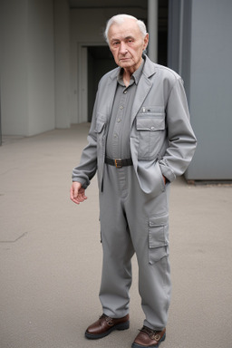 Russian elderly male with  gray hair