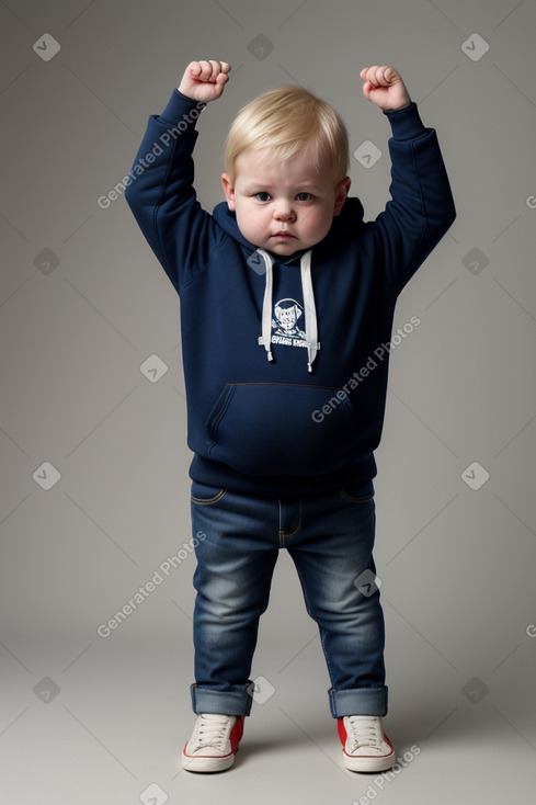 Russian infant boy with  blonde hair